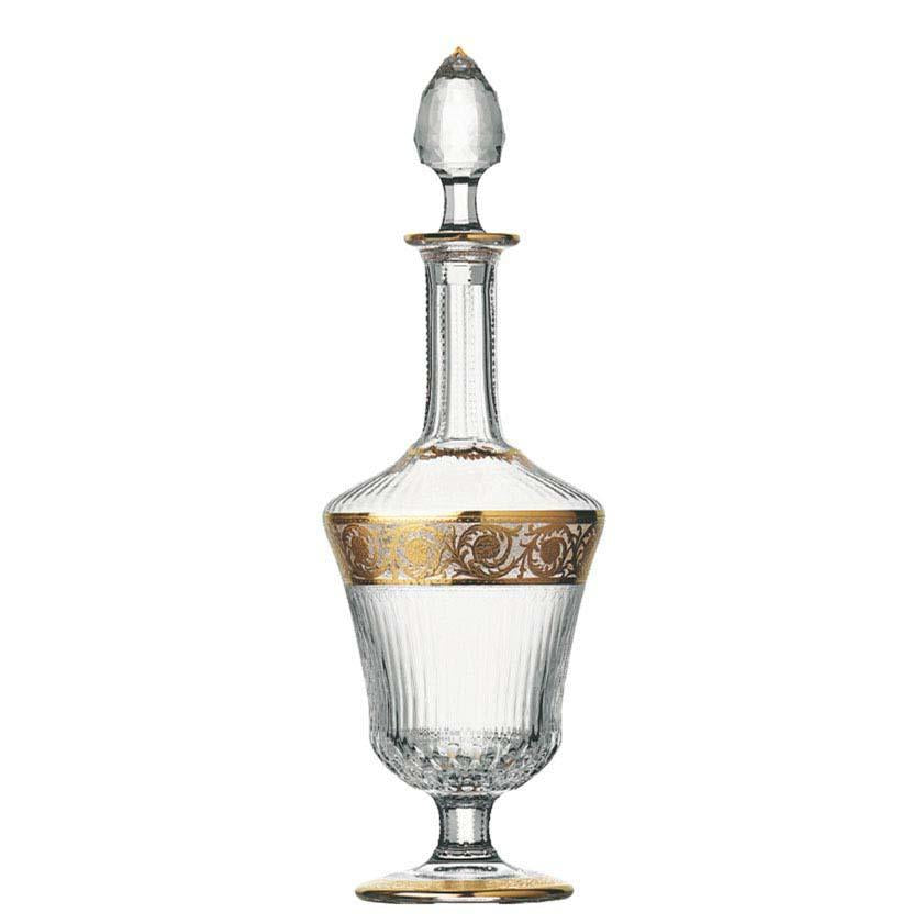 St Louis Crystal Thistle Gold Cordial Decanter