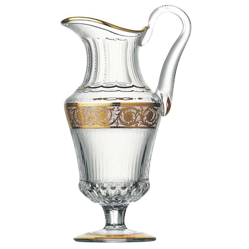 St Louis Crystal Thistle Gold Water Jug