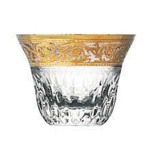 St Louis Crystal Thistle Gold Oriental Coffee Cup