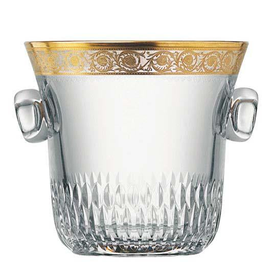 St Louis Crystal Thistle Gold Ice Bucket