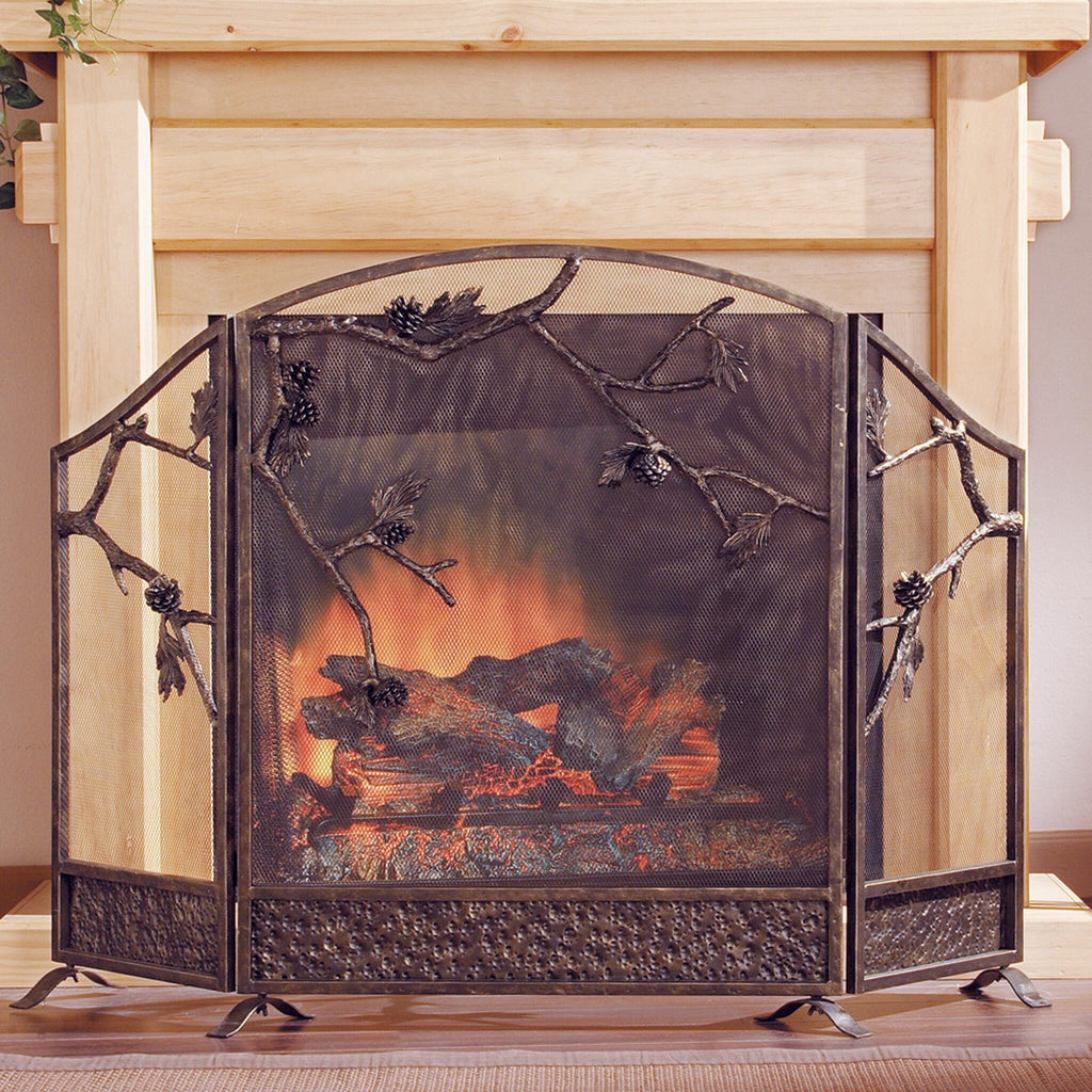 SPI Pinecone Fireplace Screen 31765