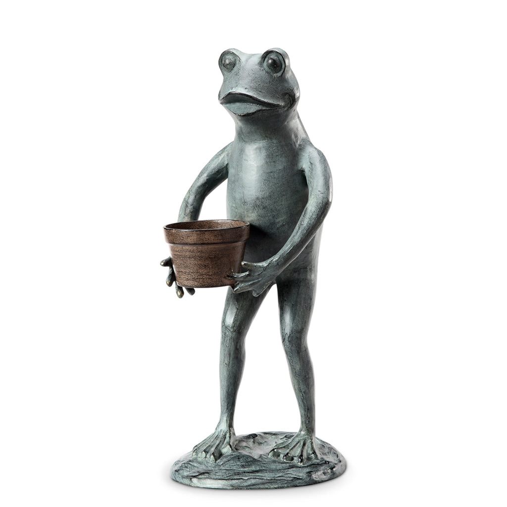 SPI Helpful Garden Frog Planter Holder 34261