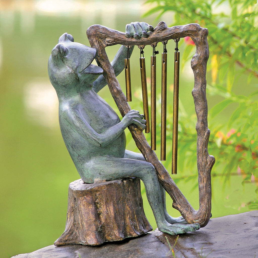 SPI Frog And Harp Tube Windchime 34538