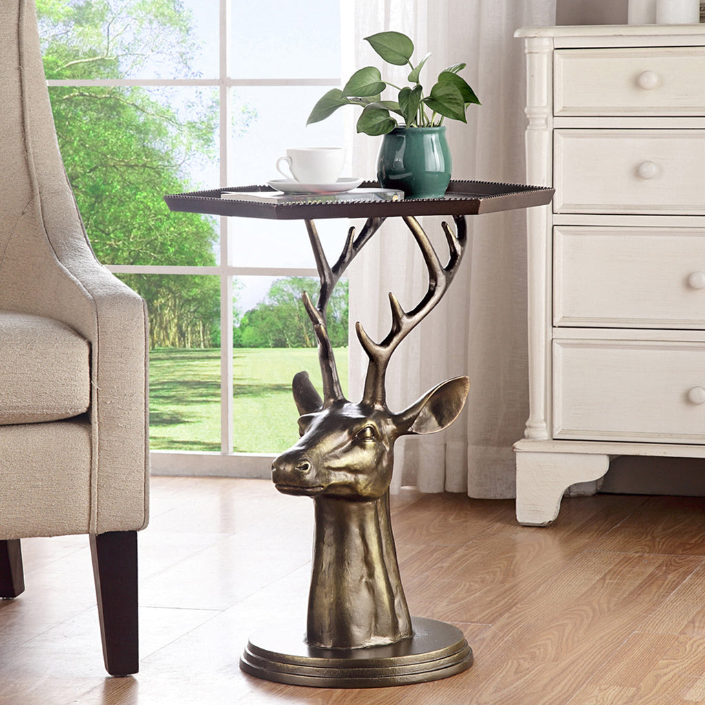 SPI Deer Bust End Table 34670