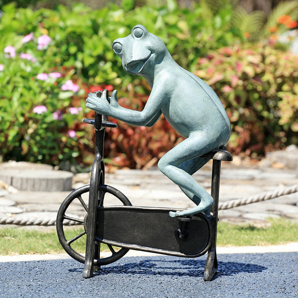 SPI Workout Frog On Bicycle Garden 34871
