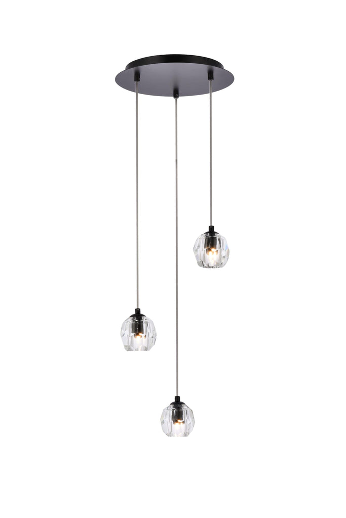 Elegant Lighting Pendant Light 3505D12BK