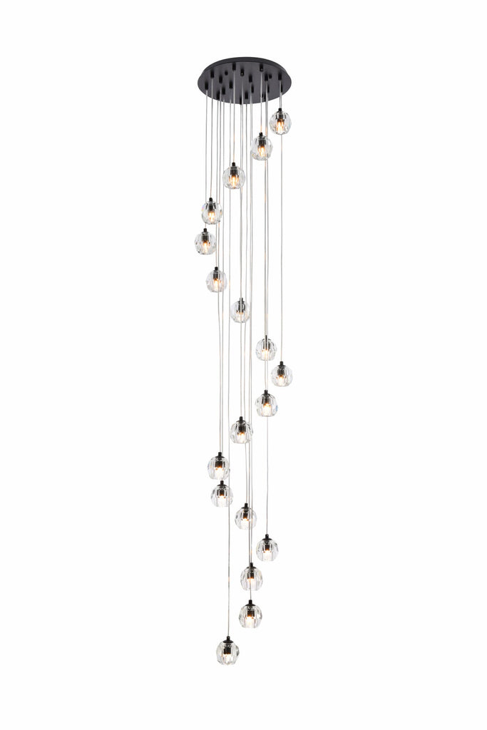 Elegant Lighting Pendant Light 3505G15BK