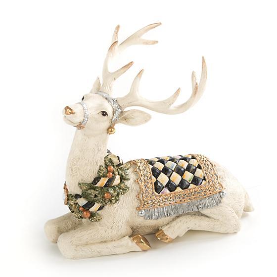 Mackenzie Childs Winter White Stag Resting 35518-016