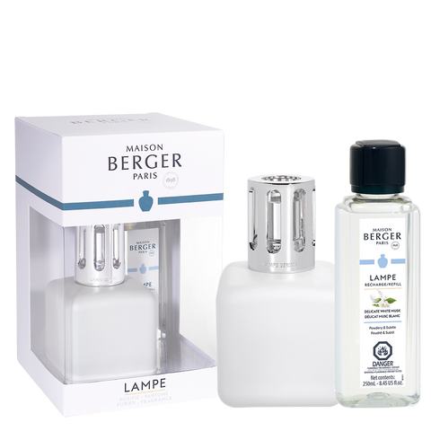Lampe Berger Ice Cube White Gift Set with Delicate White Musk