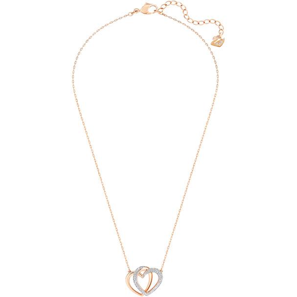 Dear Necklace Medium White Rose Gold Plating 5194826