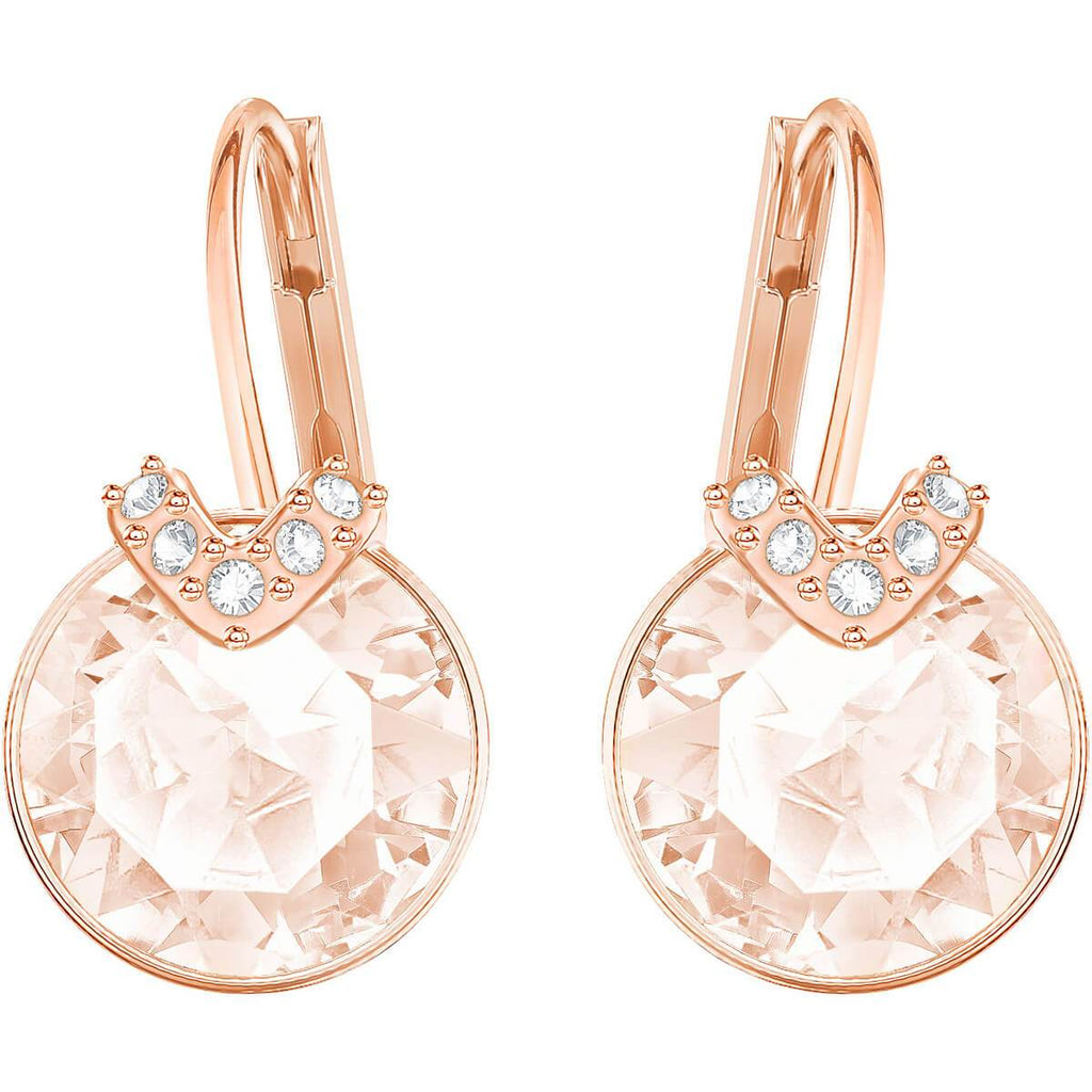 Swarovski Medium Pink Rose Gold-Plated Bella V Earrings 5299318