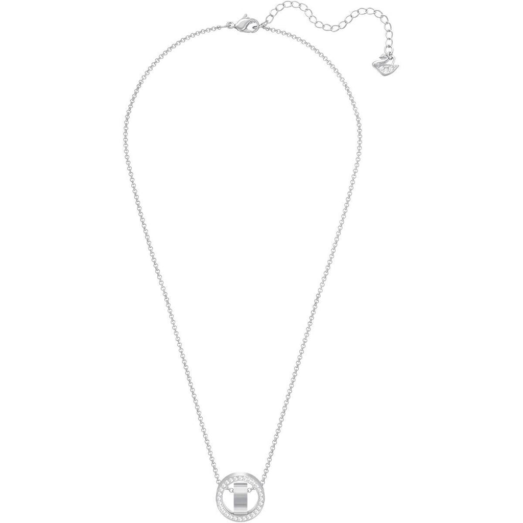 Hollow Pendant Small White Rhodium Plating 5349348