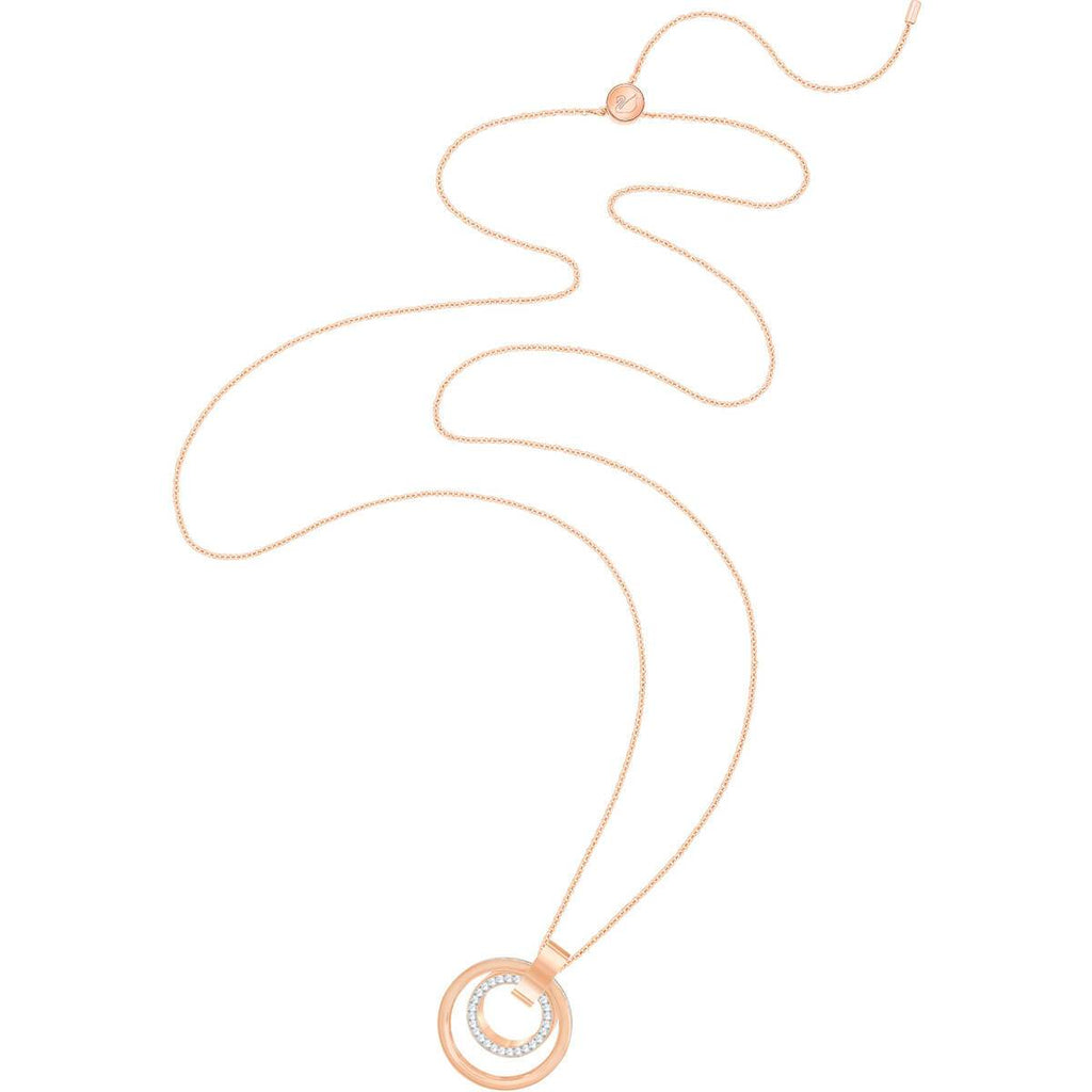 Swarovski Crystal Hollow Pendant Medium White Rose Gold Plating 5349418