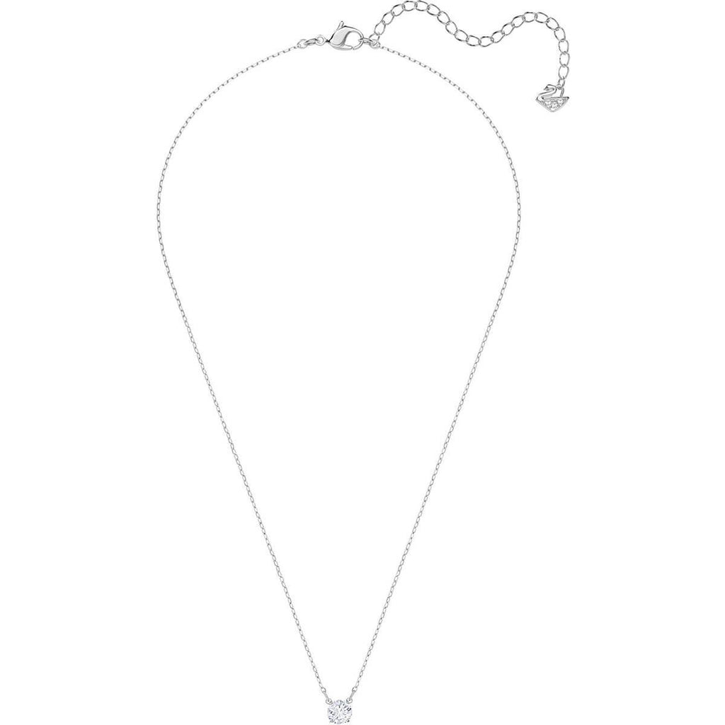 Attract Round Necklace White Rhodium Plating 5408442