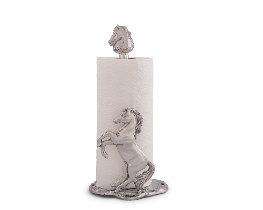 Arthur Court Designs Aluminum Horse Decorative Paper Towel Holder Aluminum Metal 14.5" Standing Tall