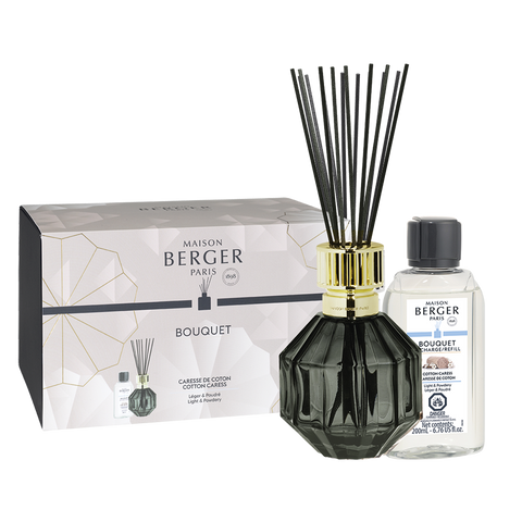 Lampe Berger Facette Black Reed Diffuser Gift Box with Cotton Caress