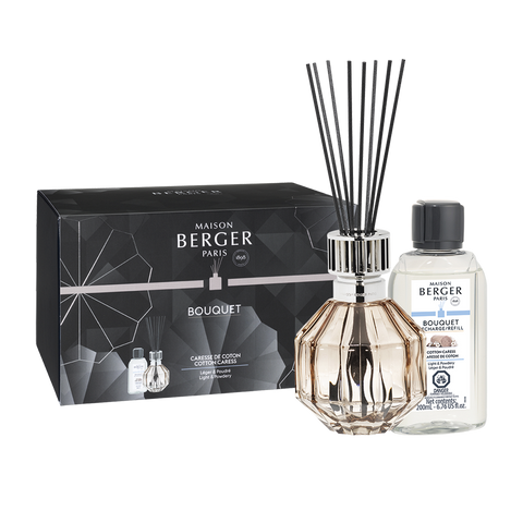 Lampe Berger Facette Beige Reed Diffuser Gift Box with Cotton Caress