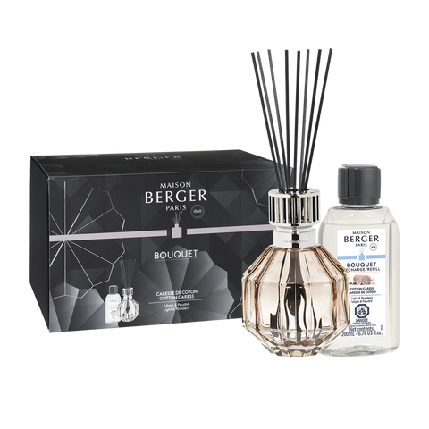 Lampe Berger Facette Beige Reed Diffuser Gift Box with Cotton Caress Biggs Ltd