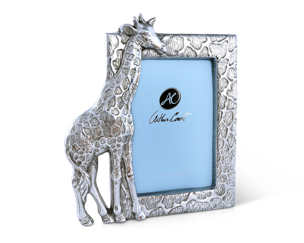 Arthur Court Designs Aluminum 4x6 Giraffe Picture Frame