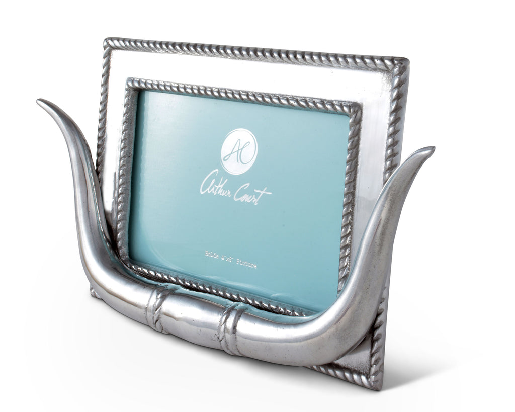 Arthur Court Designs Aluminum 4x6 Longhorn Cowboy Frame