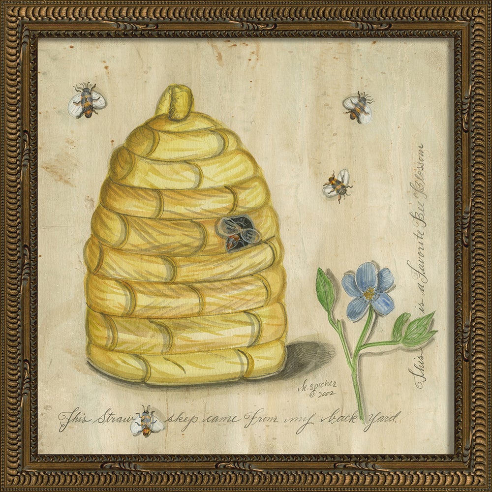 Spicher & Company KG Beehive with Blue Flower 86488