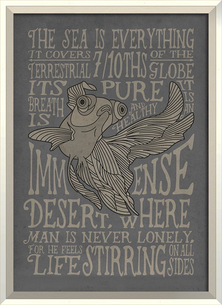 Spicher & Company WC The Sea is Everything lg on gray 87452