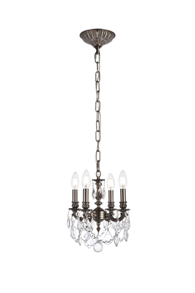 Elegant Lighting Pendant Light Royal Cut 9104D10PW/rc