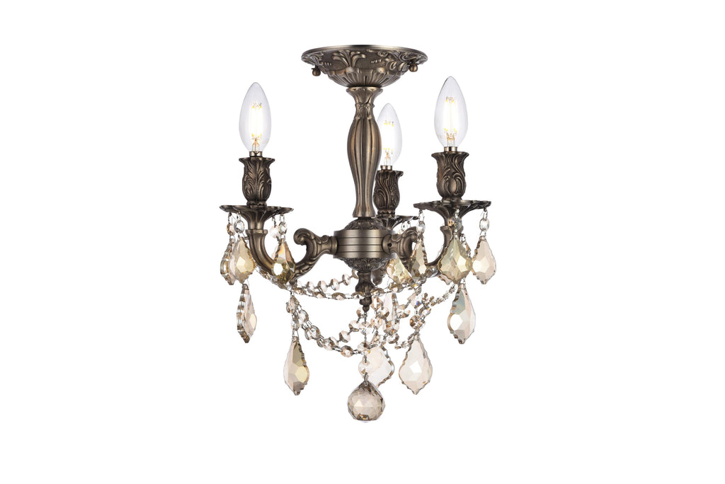Elegant Lighting Flush Mount Light Royal Cut 9203F13PW-GT/RC