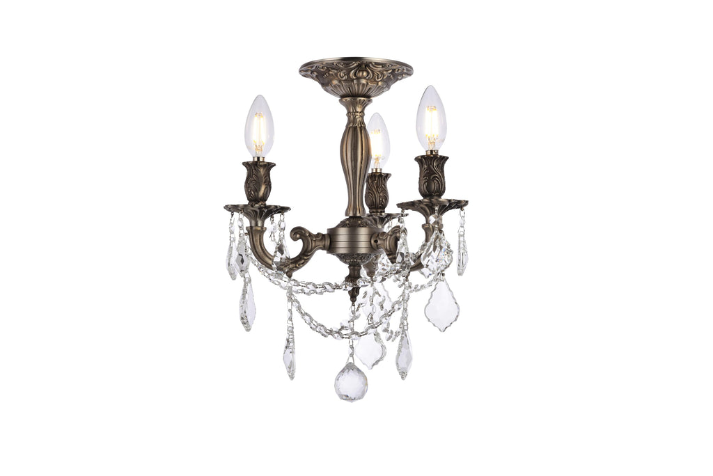 Elegant Lighting Flush Mount Light Royal Cut 9203F13PW/RC