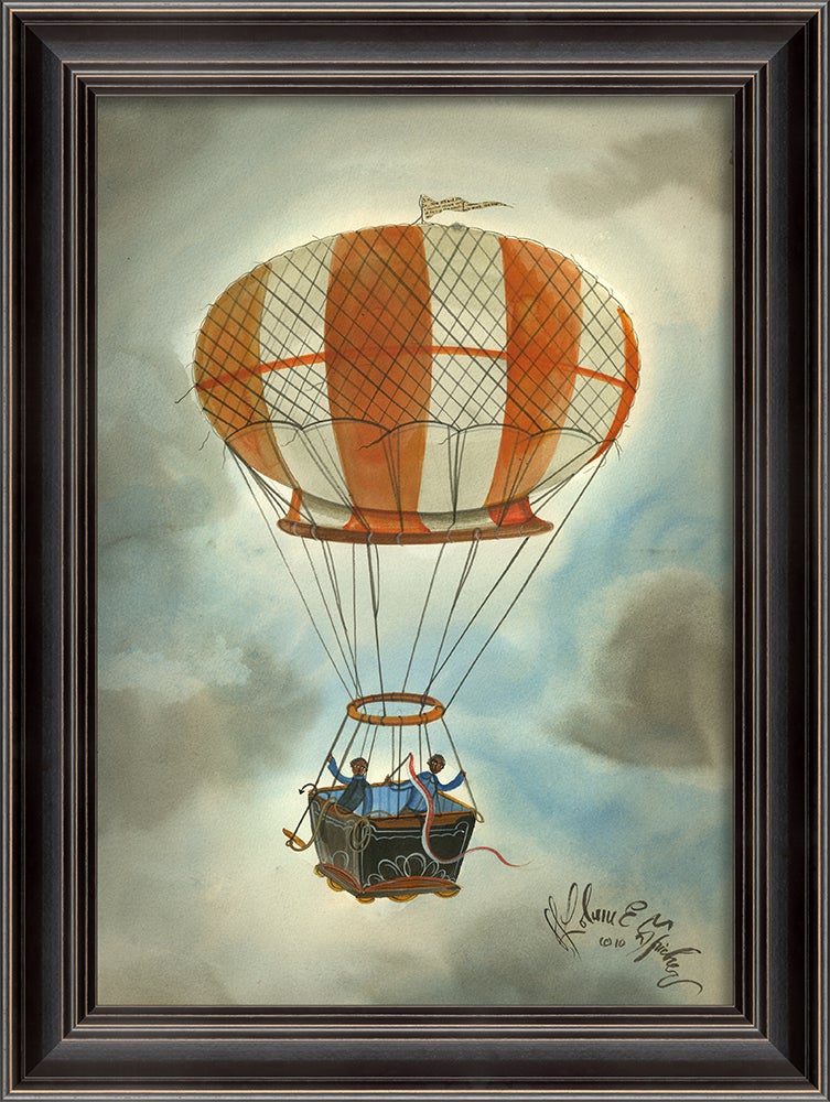 Spicher & Company LS Orange and White Striped Hot Air Balloon 98263