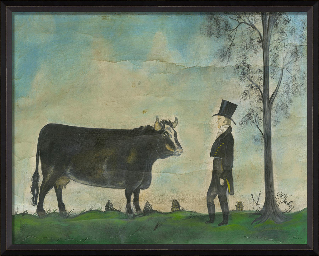 Spicher & Company BC Man with Prized Cow Landscape 98284