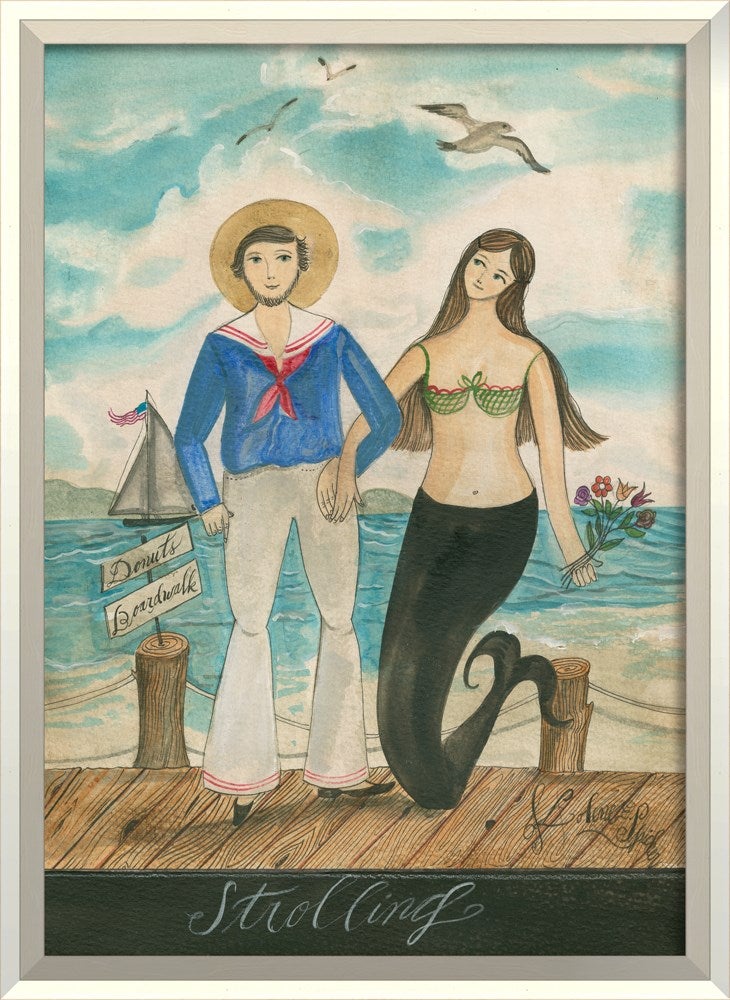 Spicher & Company WC Mermaid and Sailor Strolling on Boardwalk 98451