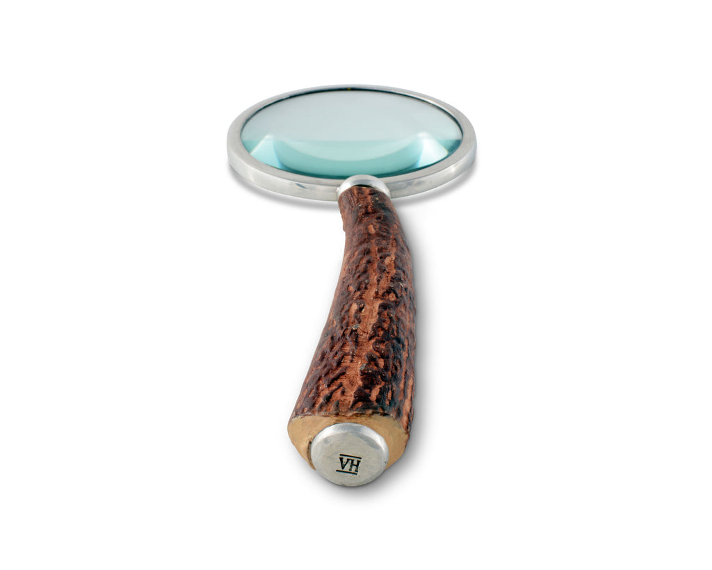 Vagabond House Lodge Style Composite Antler Magnifying Glass A50F