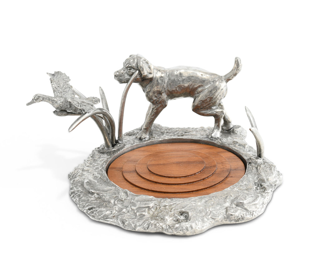 Vagabond House Morning Hunt Labrador & Duck Wine Coaster B113L