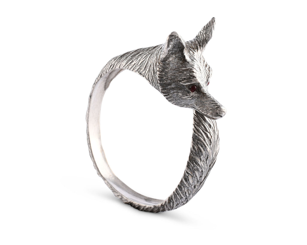 Vagabond House Morning Hunt Pewter Fox Napkin Ring B115O-1