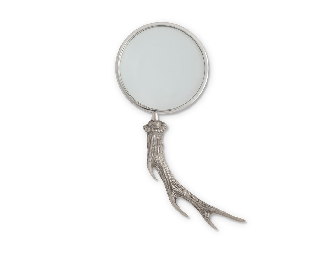 Vagabond House Lodge Style Pewter Antler Handle Magnifier 4 inches B150PA