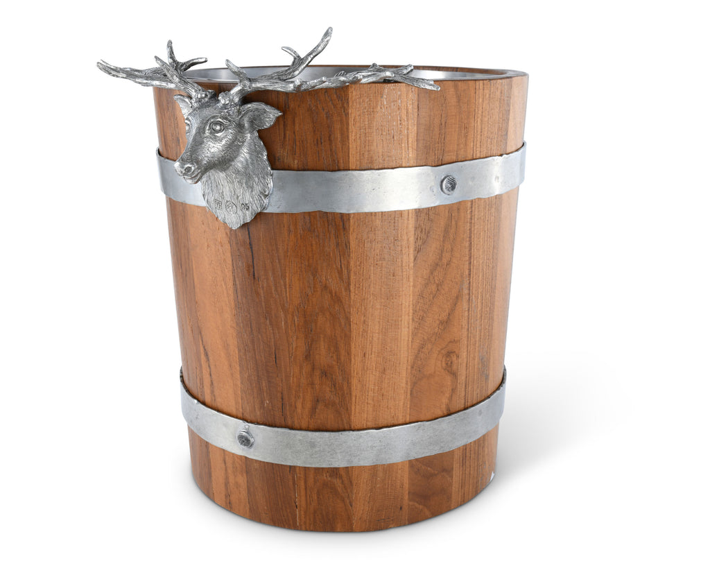 Vagabond House Lodge Style Elk Wood Pail Ice Bucket B226EK