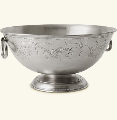 Match Pewter Engraved Deep Footed Bowl A407.0