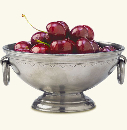 Match Pewter Small Footed Bowl With Rings A427.0