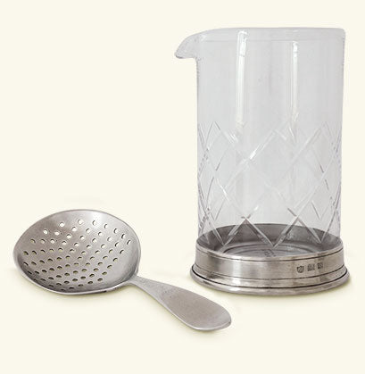 Match Pewter Mixing Glass & Cocktail Strainer Set 1381.5
