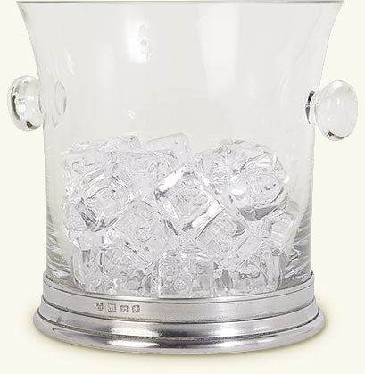 Match Pewter Crystal Ice Bucket & Handles 1385