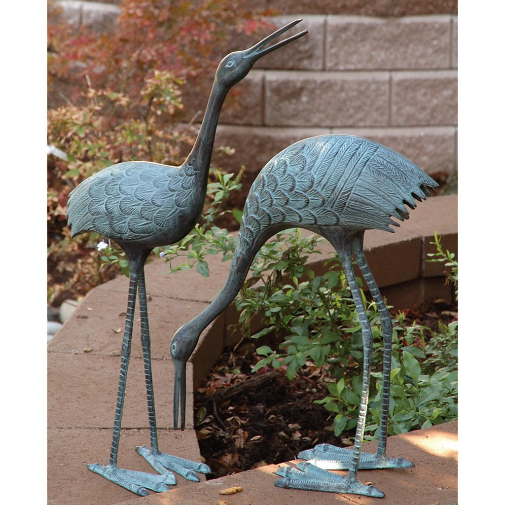 SPI Stately Garden Cranes Set Of 2 BS3139