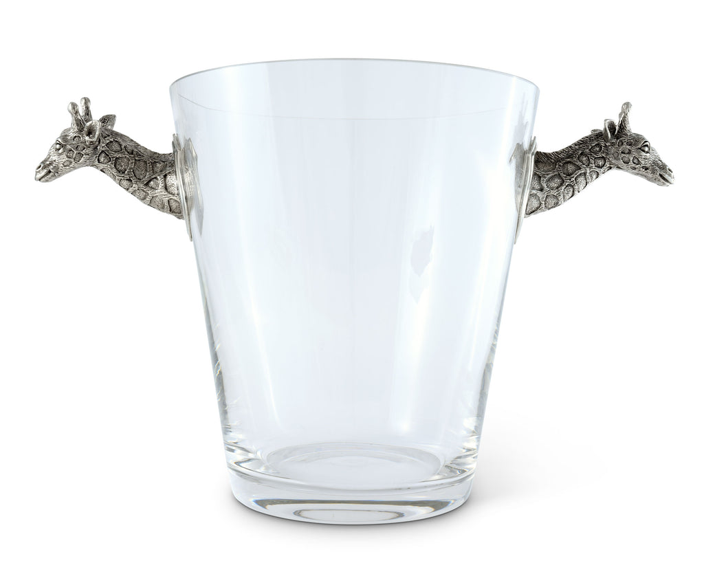 Vagabond House Safari Glass Ice Bucket Giraffe Handles C103G