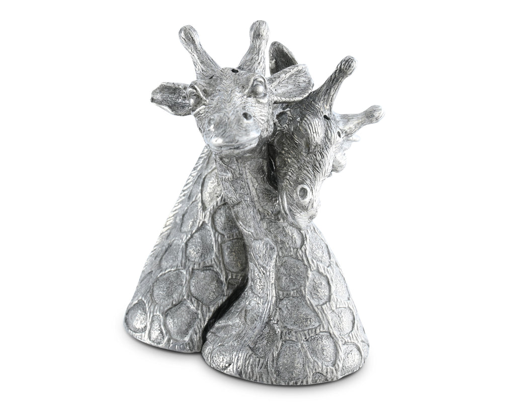 Vagabond House Safari Pewter Giraffes Salt & Pepper Set C116G