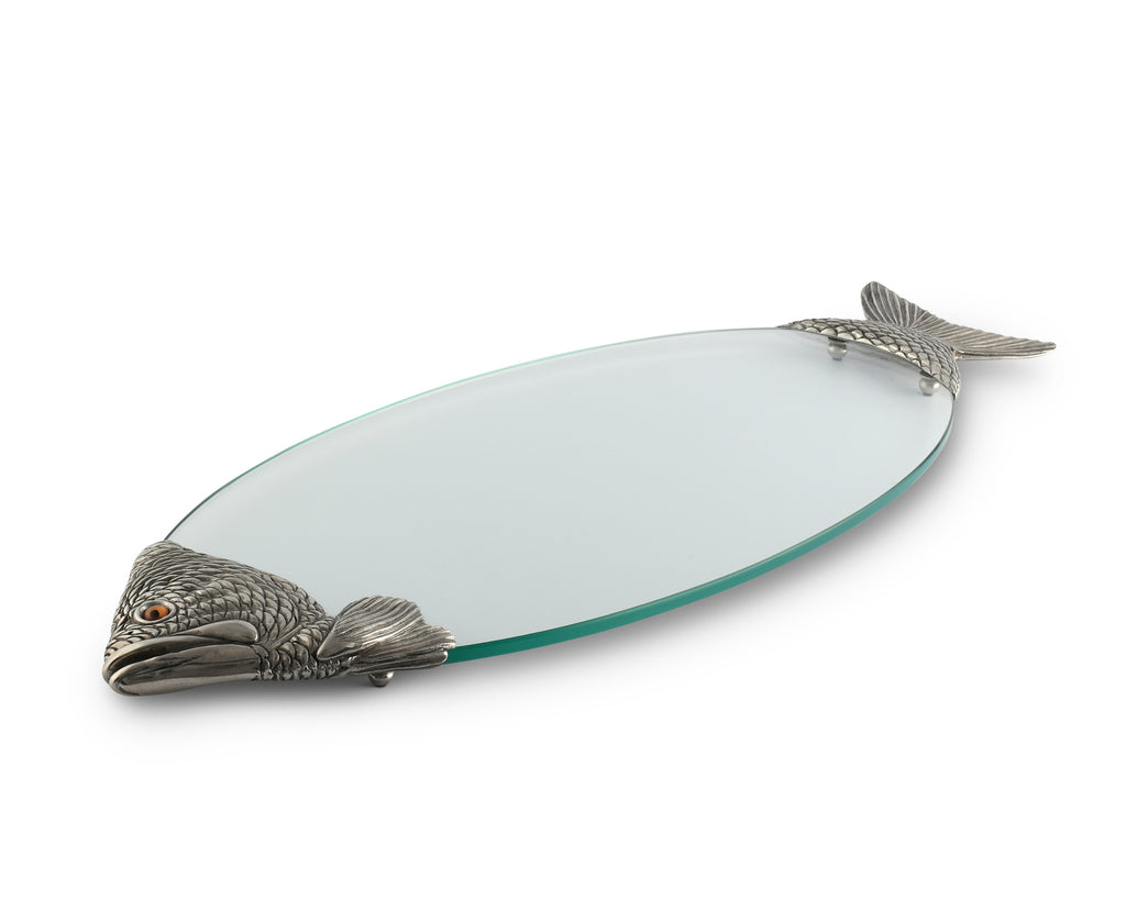 Vagabond House Lodge Style Glass Fish Tray C408F