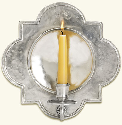 Match Pewter Quatrefoil Wall Sconce A348.5