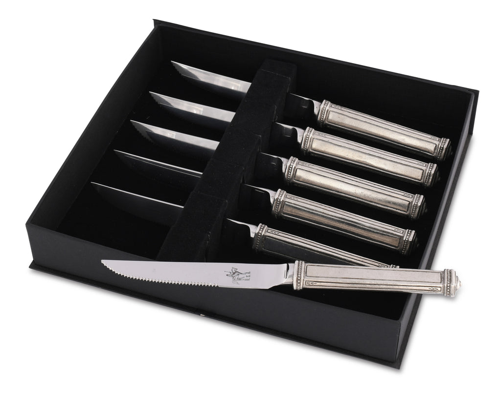 Vagabond House Majestic Forest Leaf Steak Knife Set D2