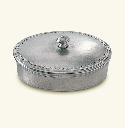 Match Pewter Oval Lidded Box A616.0