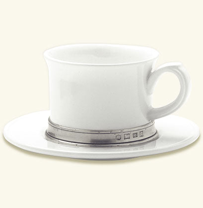 Match Pewter Convivio Cappuccino/Tea Cup With Saucer 1512