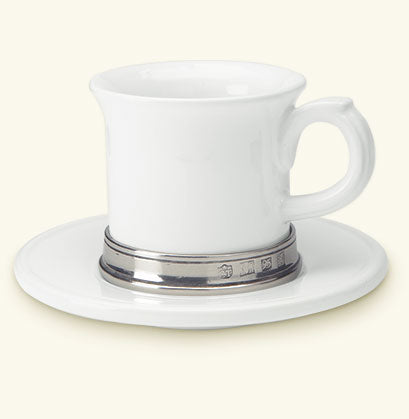 Match Pewter Convivio Espresso Cup With Saucer 1532